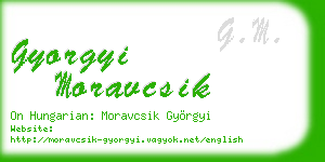 gyorgyi moravcsik business card