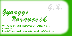 gyorgyi moravcsik business card